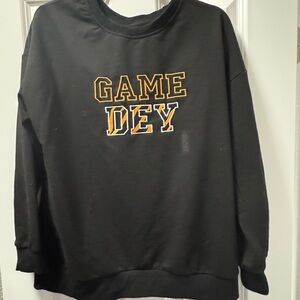 Black "GAME DEY" Graphic Sweatshirt